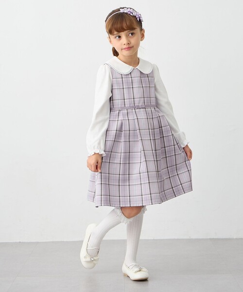 any FAM スカート チェック柄ジャンパースカート キッズ 子供服
