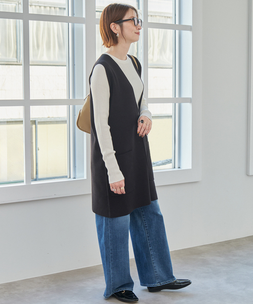 ラインニットベスト　Spick & Span セール】《WEB限定》C/Rニットベスト（ベスト）｜Spick & Span