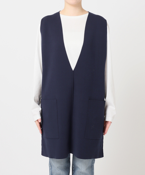 Spick＆Span ベスト ジレ 「WEB限定」C/Rニットベスト