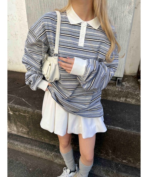 ちぇ今期2024秋冬MAISON SPECIAL マルチボーダーポロシャツ MAISON SPECIAL - 【残り一点】Multi Border Polo Shirt
