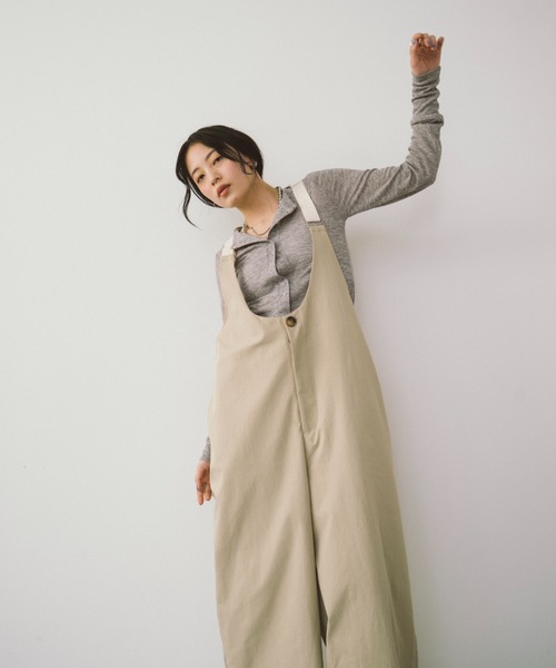 HANNE サロペット オーバーオール サスペンダーワイドパンツ