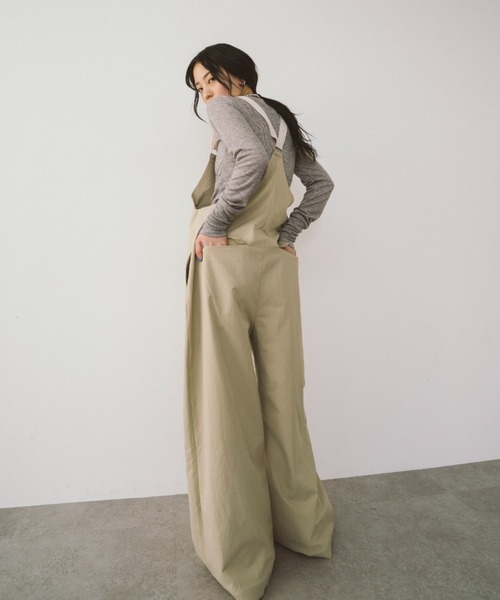 HANNE サロペット オーバーオール サスペンダーワイドパンツ