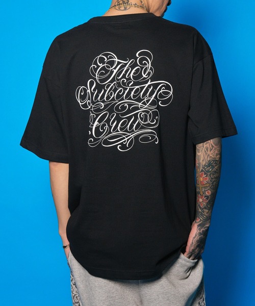 Subciety サブサエティ Kannon tee ブラック/ホワイト XXL Subciety（サブサエティ） tシャツ Club tee メンズ レディース