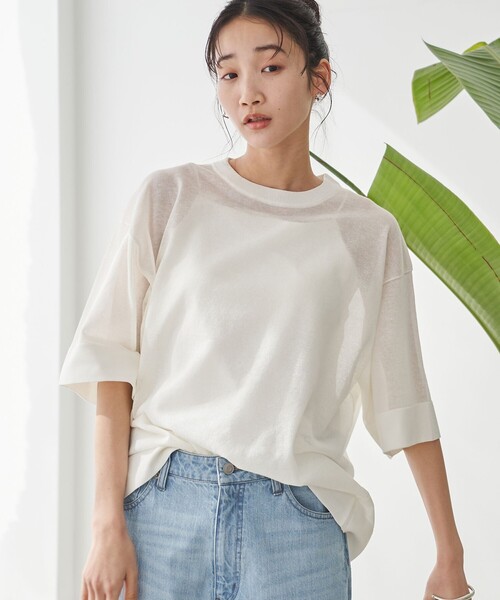 niche. サマーニット セール】mn2937-Cool Touch Openwork Summer Knit Pullover