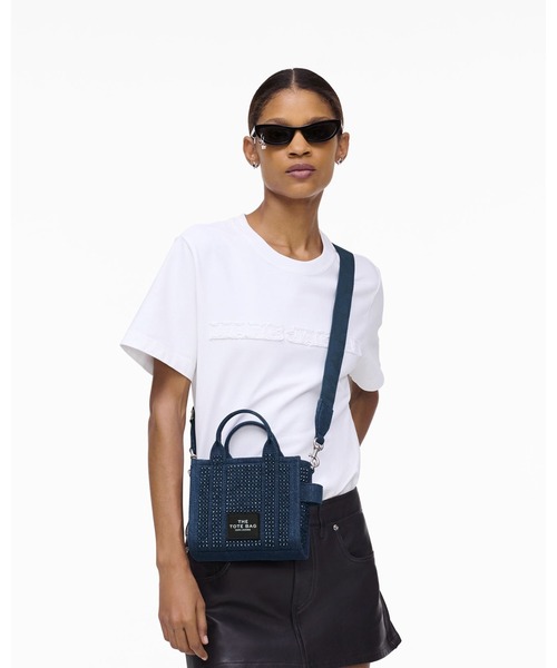 【MARC JACOBS】関税込★クロスボディ デニム トートバッグ THE DENIM CHAIN CROSSBODY MINI TOTE BAG /ザ デニム チェーン