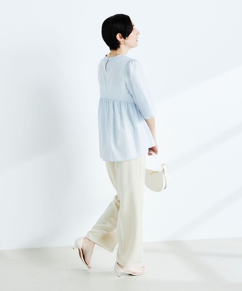 NOLLEY'S 「NOLLEY'S」 7分袖ブラウス 38 アイボリー レディース