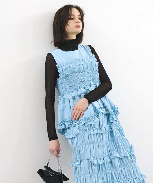 PERNA（ペルナ） ワンピース ギャザーコクーンワンピース : ZOZOTOWN