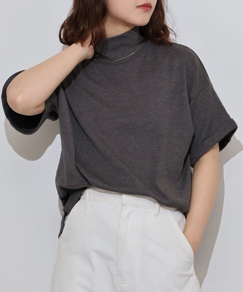 atONE（アットワン） スマホショルダー tシャツ 半袖 ハイネック半袖