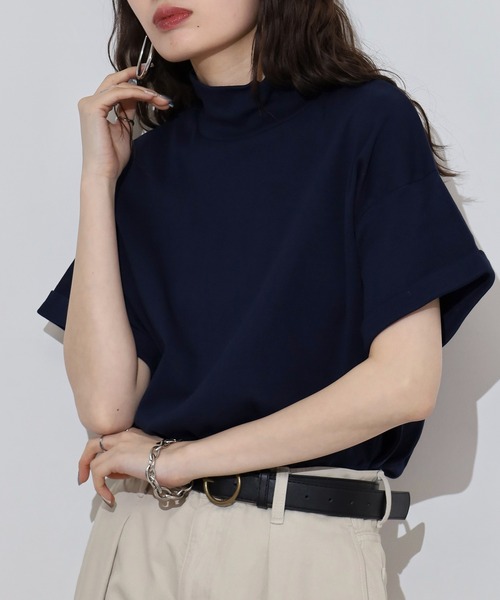 atONE（アットワン） スマホショルダー tシャツ 半袖 ハイネック半袖