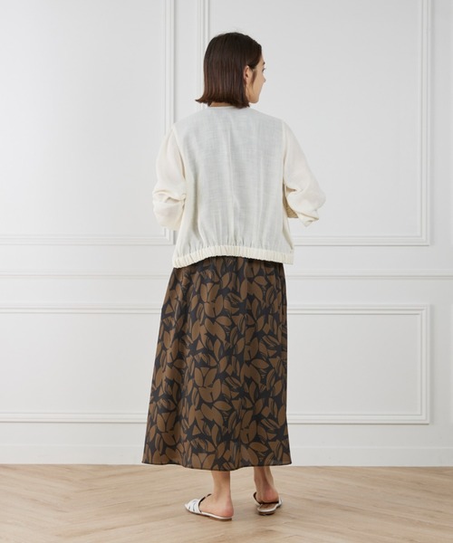 INED ブルゾン アウター 「WEB限定」リネンライクメッシュブルゾン