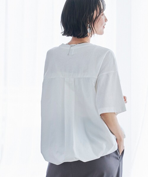 coen tシャツ 「C.mt」布帛ドッキングドロストT レディース