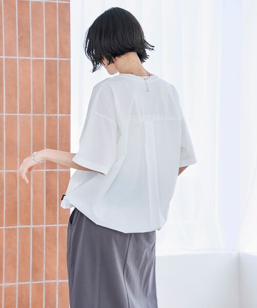 tシャツ 布帛ドッキングTシャツ レディース Jines tシャツ 布帛ドッキングトップス レディース : ZOZOTOWN