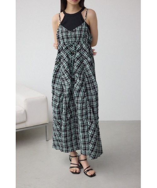 AZUL BY MOUSSY ワンピース チェックキャミソール2WAYワンピース