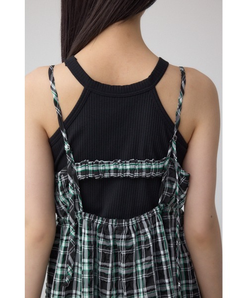 AZUL BY MOUSSY ワンピース チェックキャミソール2WAYワンピース