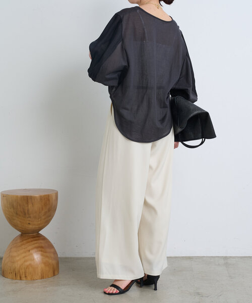 Jena espace merveilleux パンツ 「サイズ展開あり」ループ付きトロミ