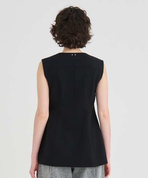 ACLO アクロ BACK RAFFLE VEST ベスト ジレ 日本製 重ね着 ACLO アクロ BACK RAFFLE VEST ベスト ジレ 日本製 重ね着