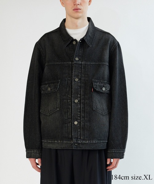 Levi's デニムジャケット 42L ブラック BIOTOP デニムジャケット gジャン 「Levi's(R)| BIOTOP」 TYPE 2