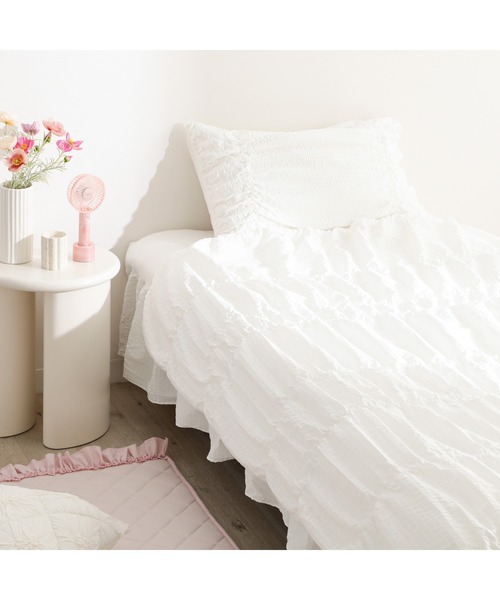 ふわろ 夏でもさらっともちもち ベッドパッド フリルチェック セミダブル WH Francfranc｜【EC限定】ふわろ 夏でもさらっともちもち ベッド