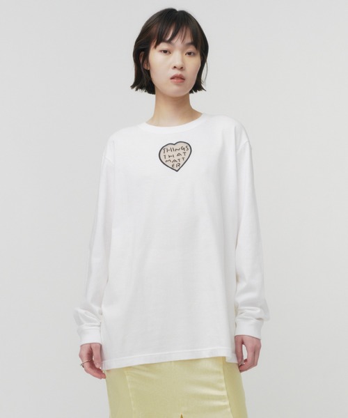 tシャツ TONDABAYASHI RAN × HEART LONG SLEEVE T-SHIRT / ハートロングスリーブTシャツ レディース