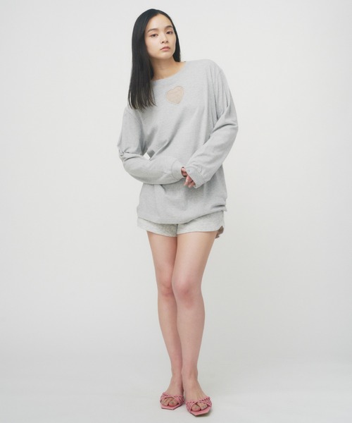 tシャツ TONDABAYASHI RAN × HEART LONG SLEEVE T-SHIRT / ハートロングスリーブTシャツ レディース THINGS THAT MATTER tシャツ TONDABAYASHI RAN × HEART LONG