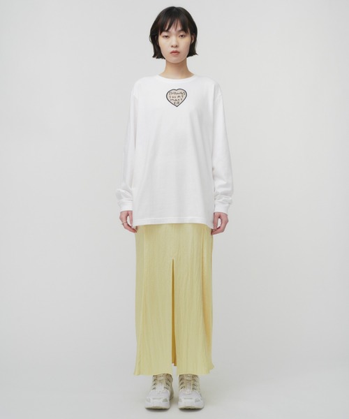 tシャツ TONDABAYASHI RAN × HEART LONG SLEEVE T-SHIRT / ハートロングスリーブTシャツ レディース THINGS THAT MATTER tシャツ TONDABAYASHI RAN × HEART LONG
