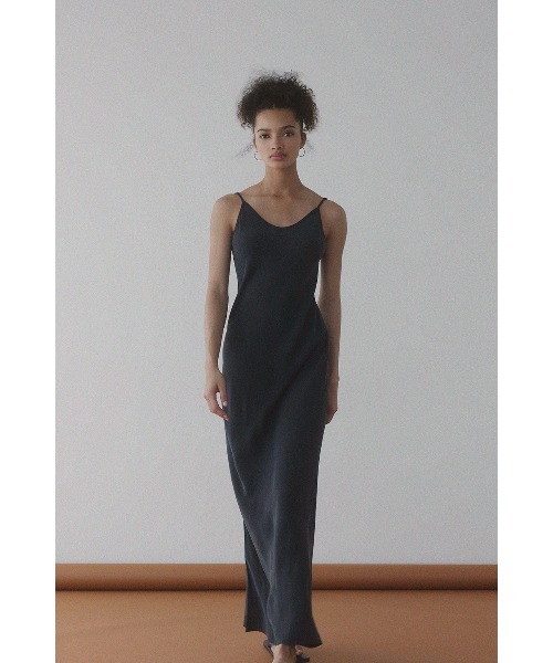 ALEXIA STAM ワンピース Satin Long Dress /サテンワンピース