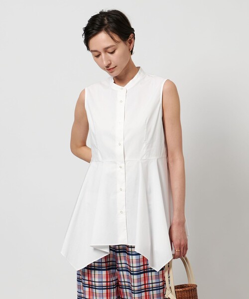 UNITED ARROWS ブラウス シャツ ペプラム ノースリーブ