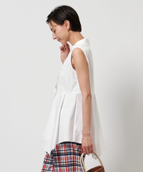 UNITED ARROWS ブラウス シャツ ペプラム ノースリーブ