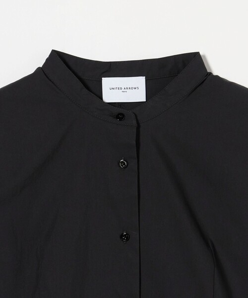 UNITED ARROWS 黒 パフスリーブ 半袖シャツ　ブラウス　ペプラム UNITED ARROWS ブラウス シャツ ペプラム ノースリーブ