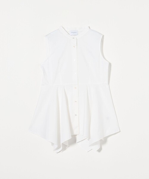 UNITED ARROWS 黒 パフスリーブ 半袖シャツ　ブラウス　ペプラム UNITED ARROWS ブラウス シャツ ペプラム ノースリーブ