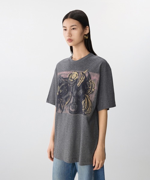 tシャツ Cyclamen Bloom T-shirt / シクラメンTシャツ レディース メンズ JNBY tシャツ Cyclamen Bloom T-shirt / シクラメンTシャツ