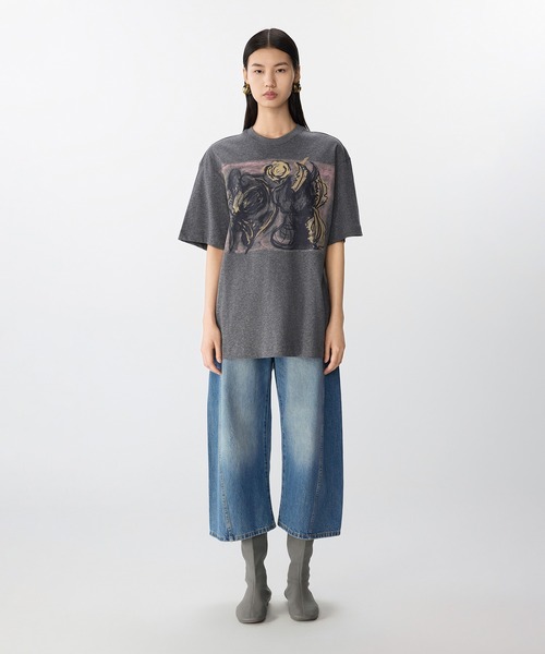 tシャツ Cyclamen Bloom T-shirt / シクラメンTシャツ レディース メンズ JNBY tシャツ Cyclamen Bloom T-shirt / シクラメンTシャツ