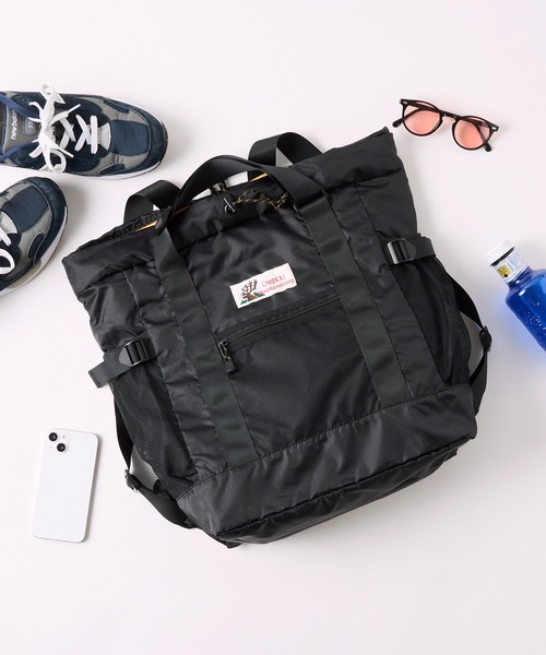 【新品未使用】CARIBOU 2WAYトートバッグ／リュック ブラック カリブー トートバッグ 大きめ 「CARIBOU」LIGHT WEIGHT PACK TOTE