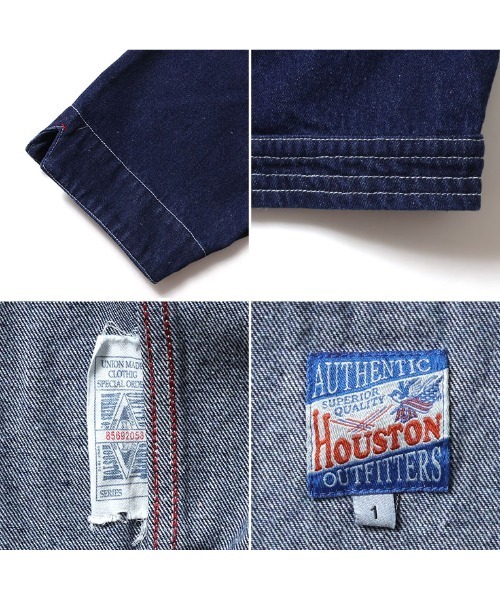 破格 Houston デニムジャケット インディゴブルー HOUSTON（ヒューストン）の「HOUSTON デニムジャケット（デニム