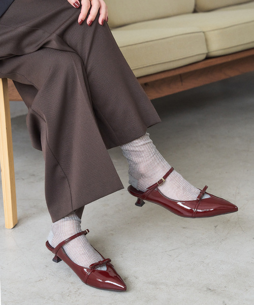 LE TALON パンプス 3.5cmリボンストラップミュール : ZOZOTOWN
