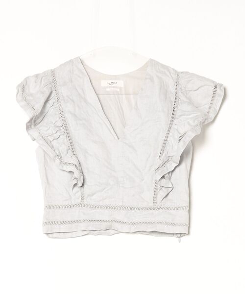 「ISABEL MARANT」 ノースリーブブラウス 36 ライトブルー レディース