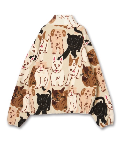 コート アウター “CAT”＆“DOG” norahi フリースジャケット レディース