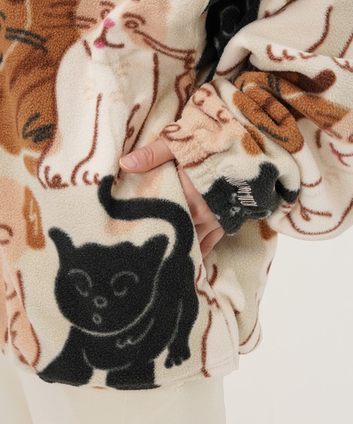 コート アウター “CAT”＆“DOG” norahi フリースジャケット レディース