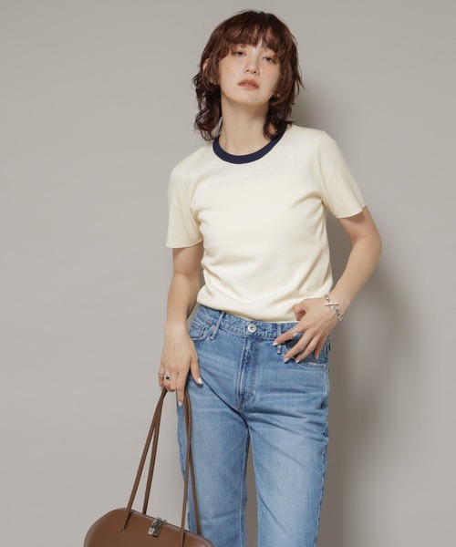 tシャツ コンパクト総針ニットトップス レディース | NANO universe | 04