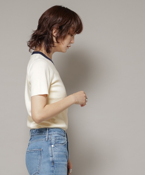 tシャツ コンパクト総針ニットトップス レディース | NANO universe | 05
