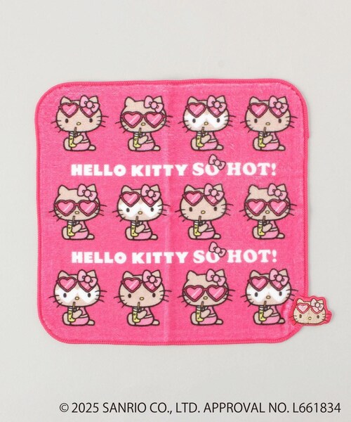 212 KITCHEN STORE 日焼けハローキティ 刺繍ハンドタオル PK