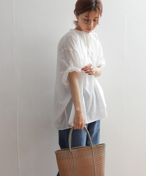 「URBAN RESEARCH DOORS」 半袖ブラウス MEDIUM オフホワイト レディース_画像6