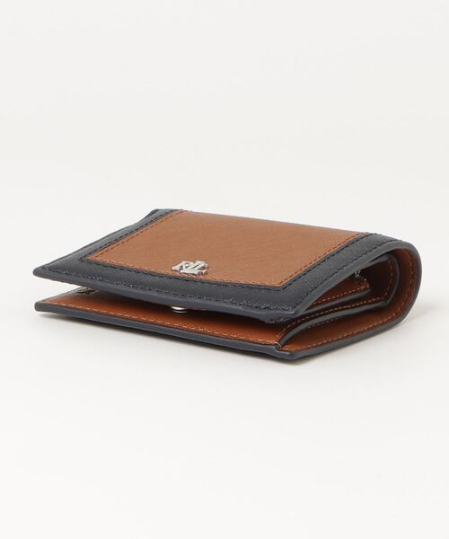 LAUREN RALPH 財布 カラーブロック レザー コンパクト