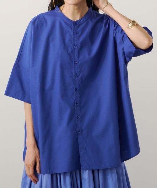 「Libra Cue」 半袖ブラウス FREE ネイビー レディース_画像2