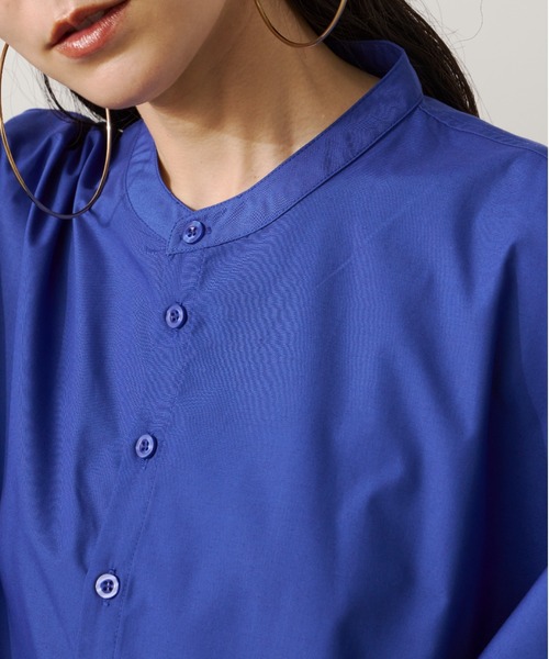 「Libra Cue」 半袖ブラウス FREE ネイビー レディース_画像3