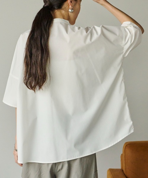 「Libra Cue」 半袖ブラウス FREE ネイビー レディース_画像5