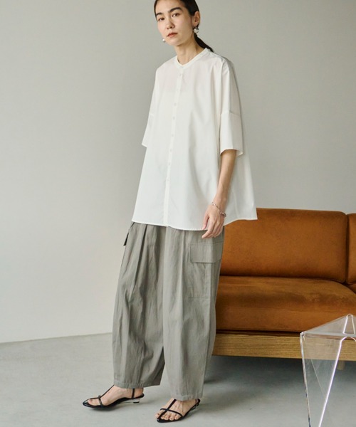 「Libra Cue」 半袖ブラウス FREE ネイビー レディース_画像8