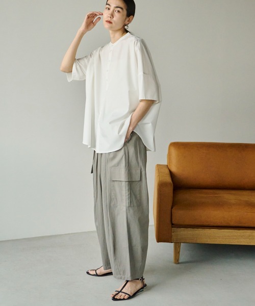 「Libra Cue」 半袖ブラウス FREE ネイビー レディース_画像9