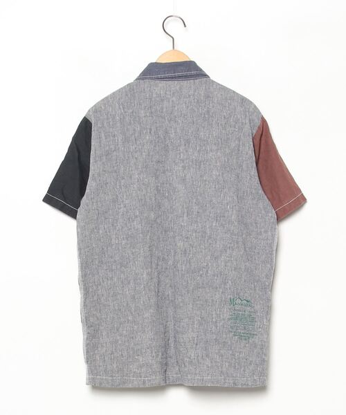 「MANASTASH」 半袖シャツ M パープル メンズ_画像2