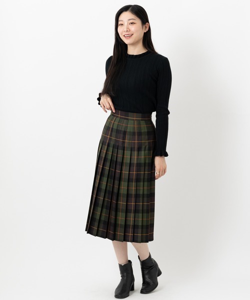 スカート O'NEIL OF DUBLIN オニールオブダブリン オールラウンド プリーツスカート 73cmの画像